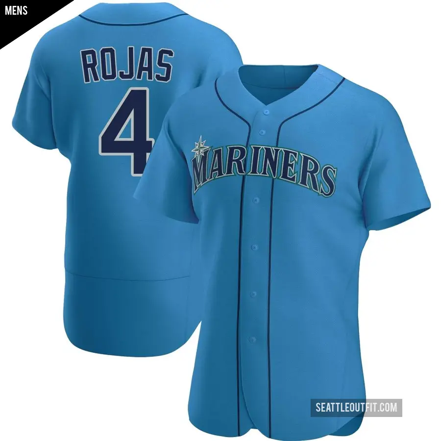 Men's Seattle Mariners ＃4 Josh Rojas Authentic Royal Alternate Jersey